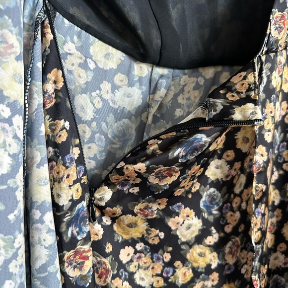 ZARA Yellow Floral V Neck Wrap Dress Long Sleeve Romper - Picture 8 of 9